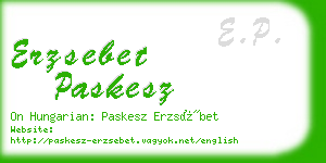 erzsebet paskesz business card